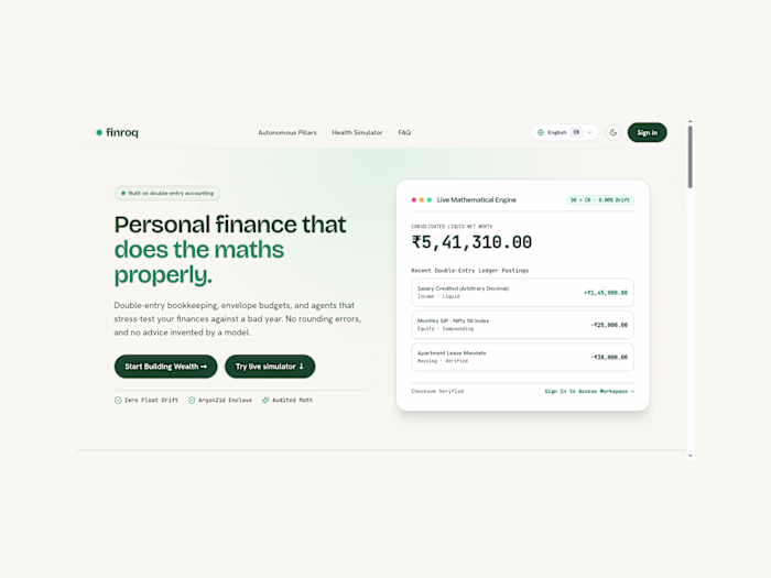 FINROQ - Personal Finance Web App