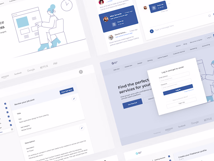 Smarta Work - Freelance platform design 