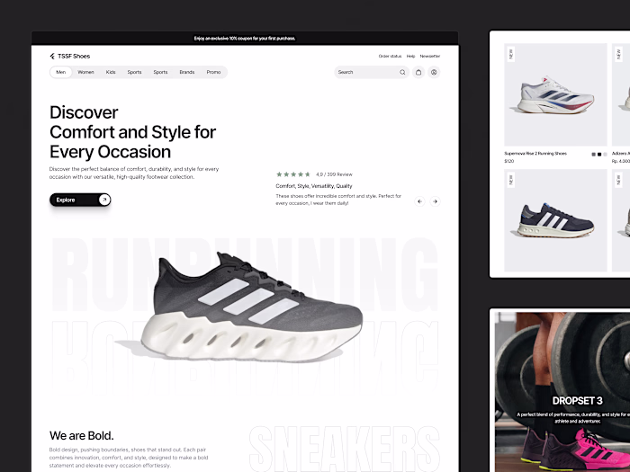 TSSF Shoes - Shoes Landing Page