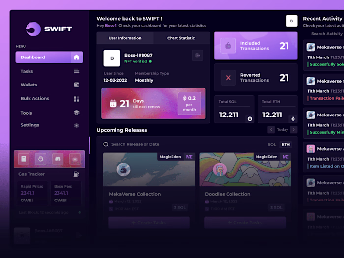 Swift Tech | NFT automation, Alpha Community, Portfolio Managme…