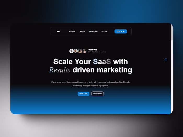  SaaS Modern Marketing Website for Modern X Webs
