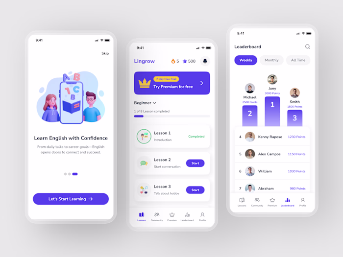 Language Learning App UI