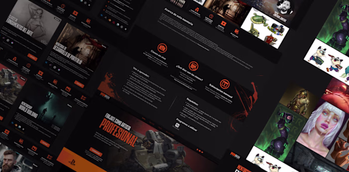 Web design for an art