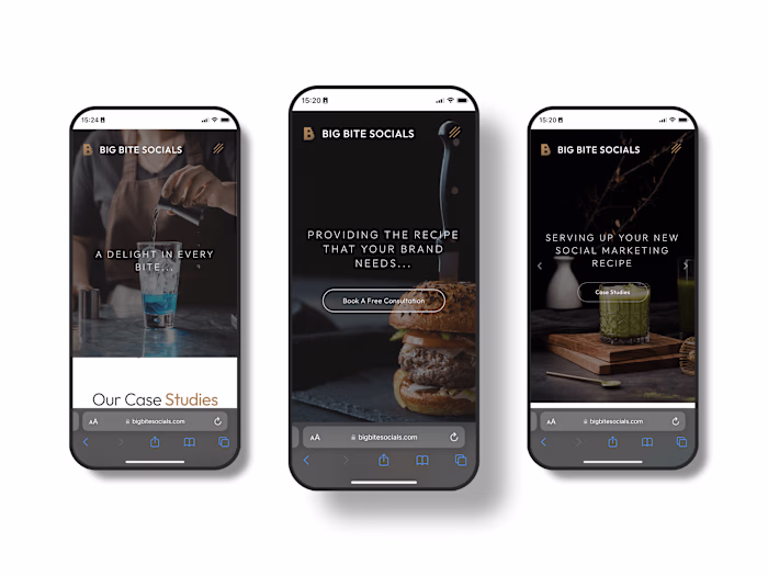 WordPress Website Design for Big Bite Socials