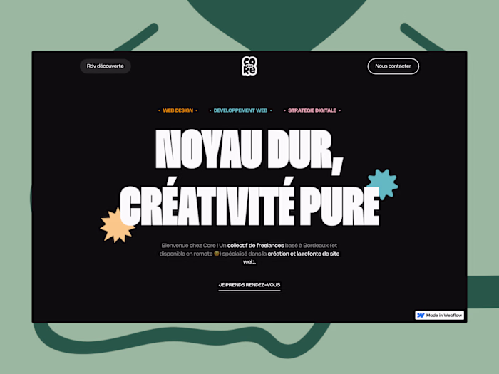 Creative Landing Page Design for Collectif Core
