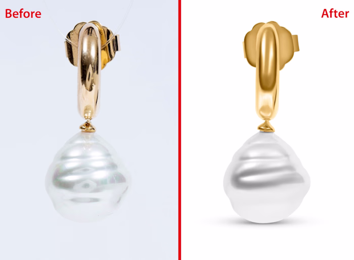 Pearl Earring Before & After