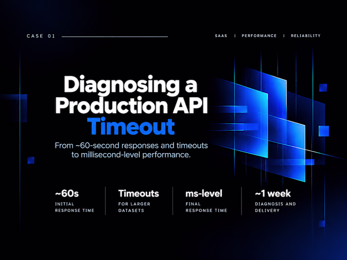 Diagnosing a Production API Timeout
