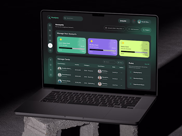Hostpay - Finance Dashboard