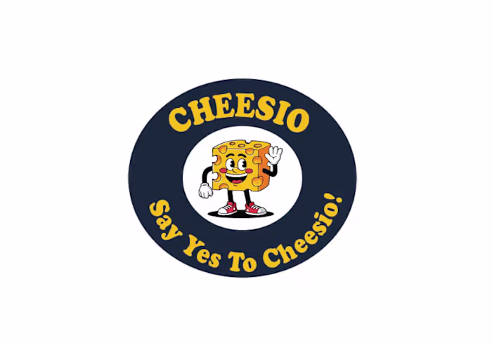 cheesio logo design