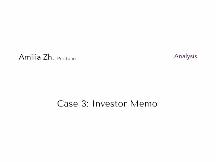 Investment Memo Analysis and Restructuring