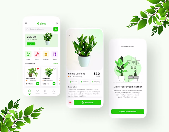 Plant Store App UI Design