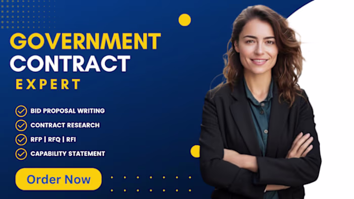 I will find rfp, write government contract bid proposal, rfp, r…