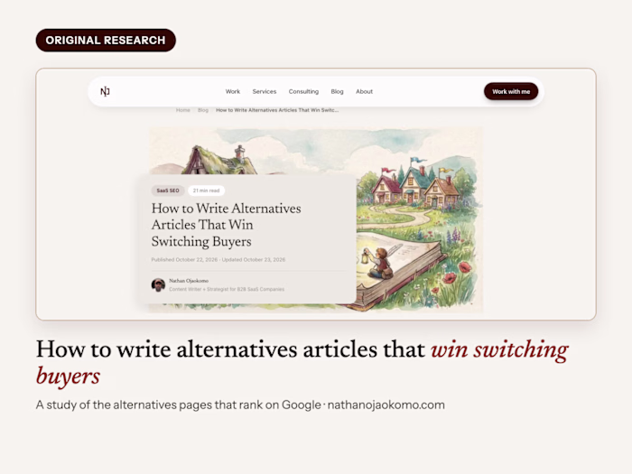 How to Write Alternatives Articles That Win Switching Buyers