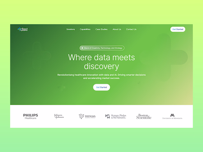 Landing Page for Basil Systems