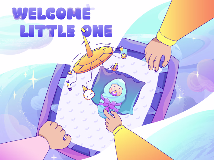 Baby Birthday Postcard