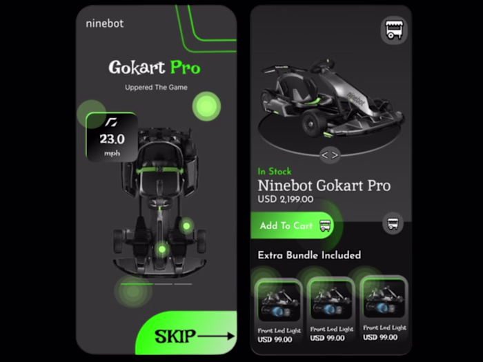 Design Gokart pro App for people to know more about Gokart pro