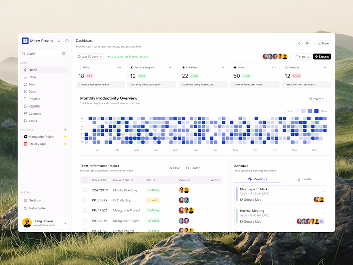 Project Management Dashboard 📊
A modern