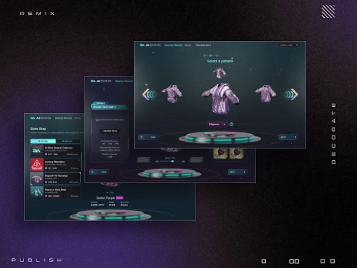 AI Skins (Web Development + Three.js)