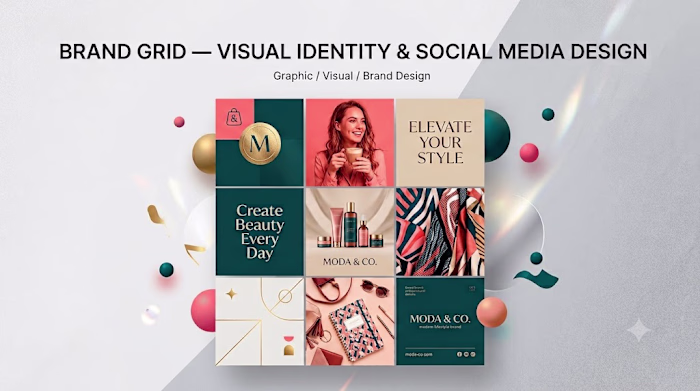 Brand Grid — Visual Identity & Social Media Design