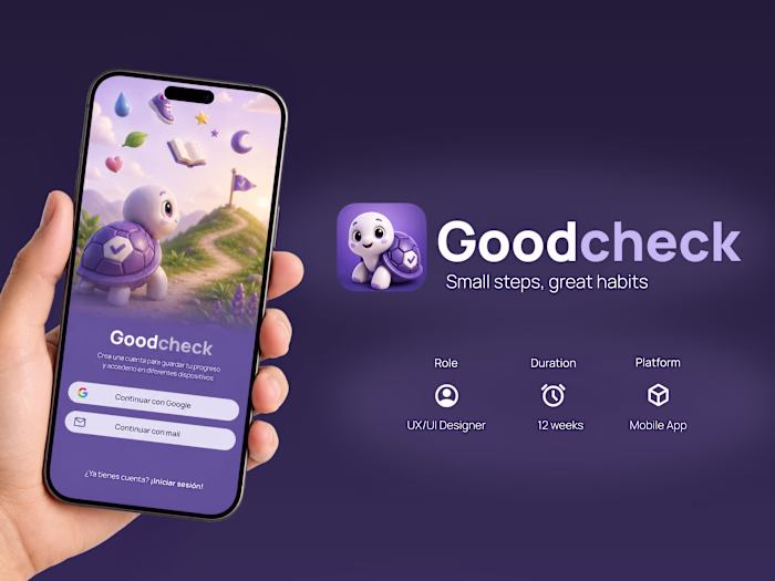 Goodcheck | Habit Tracker App UX/UI Case Study