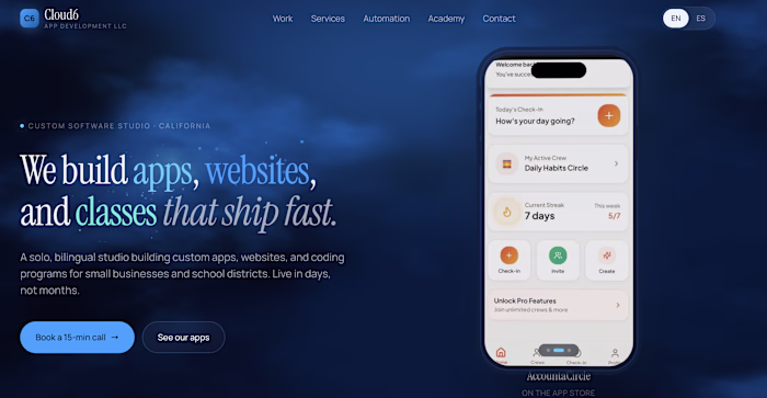 Cloud6 App Development LLC- help