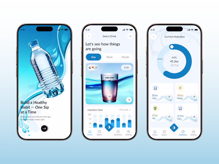 AI Water Tracker Reminder Mobile App