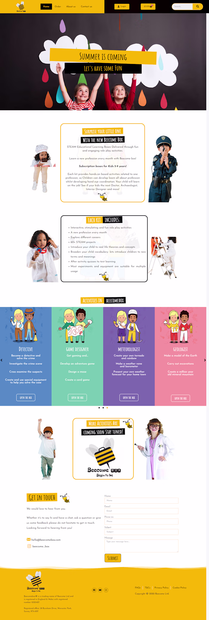 Beecomebox – Your story, beautifully told – Created with WordPre