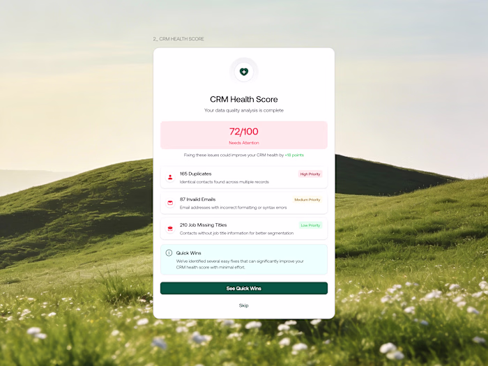 CRM AI Health Score