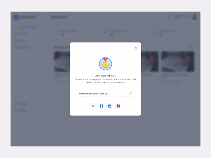 Achievement I designed this achievement modal to make progre...