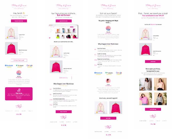 Tiley & Grace Email Design