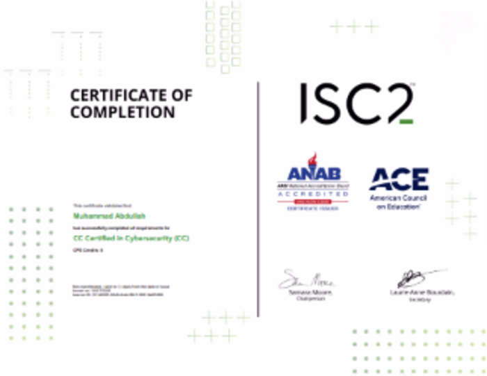 ISC2 Certified in Cybersecurity (CC) & Web Security Auditing