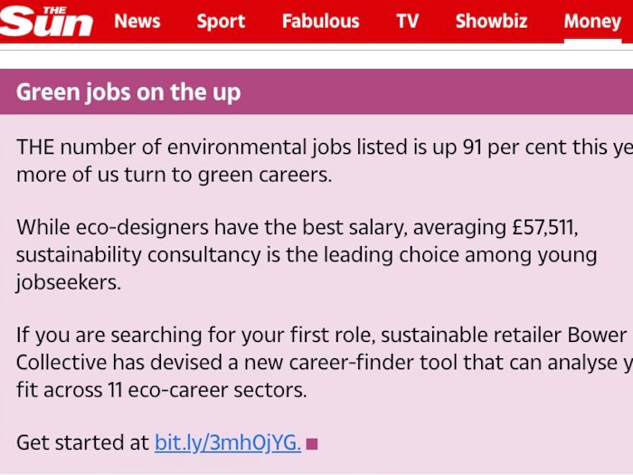 DATA JOURNALISM: Environmental Career Finder 