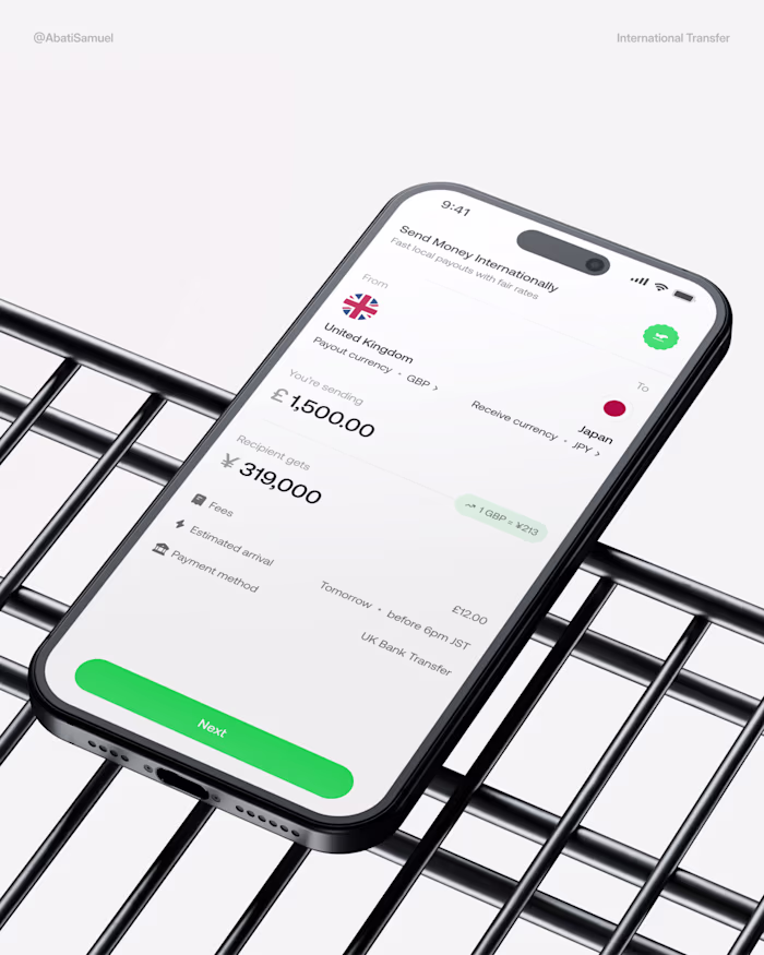 International Transfer UI