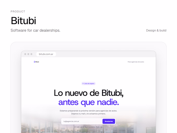 Bitubi: a B2B network for car dealerships