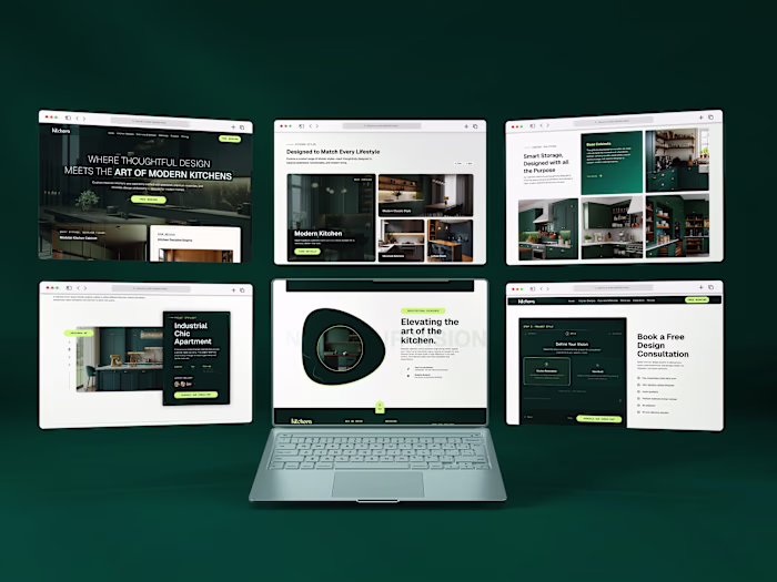 Premium Kitchen & Custom Cabinetry Website UI Design
