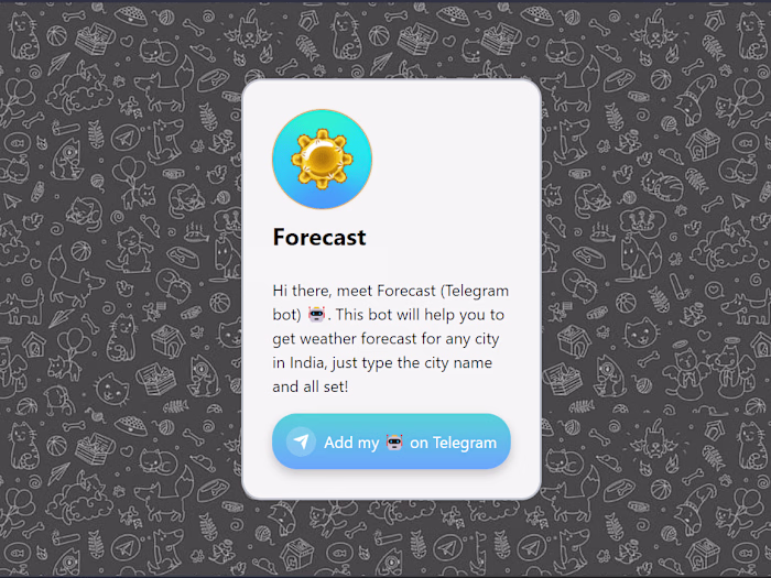 Forecast (A Telegram Bot)