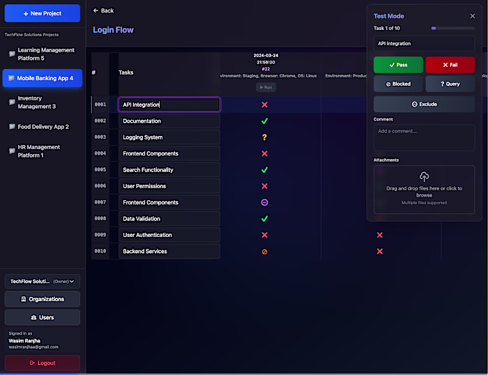 Design and Development of TestFlow QA Management Platform