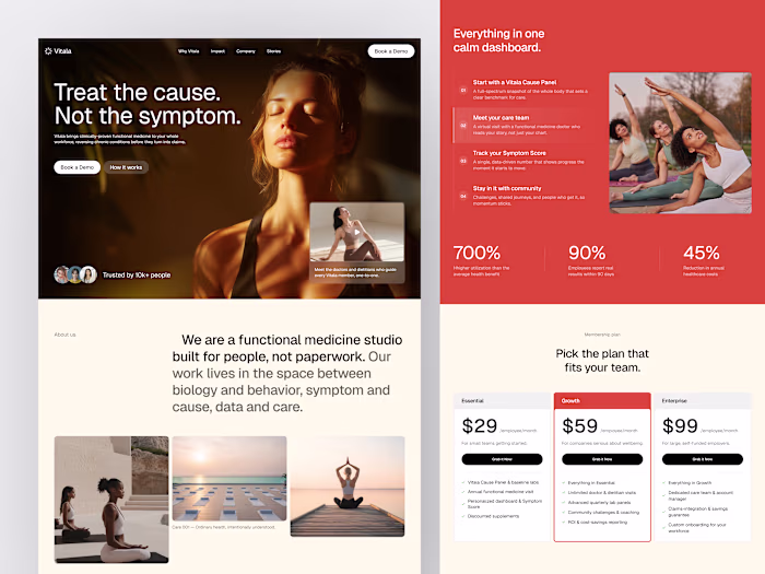 Vitala - Health & Wellness Landing Page