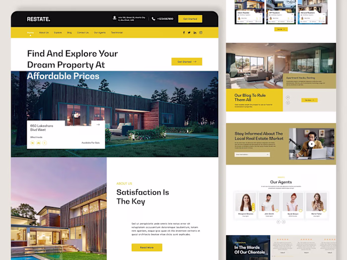 Restate - Real Estate Website.

Hello, 
Hope