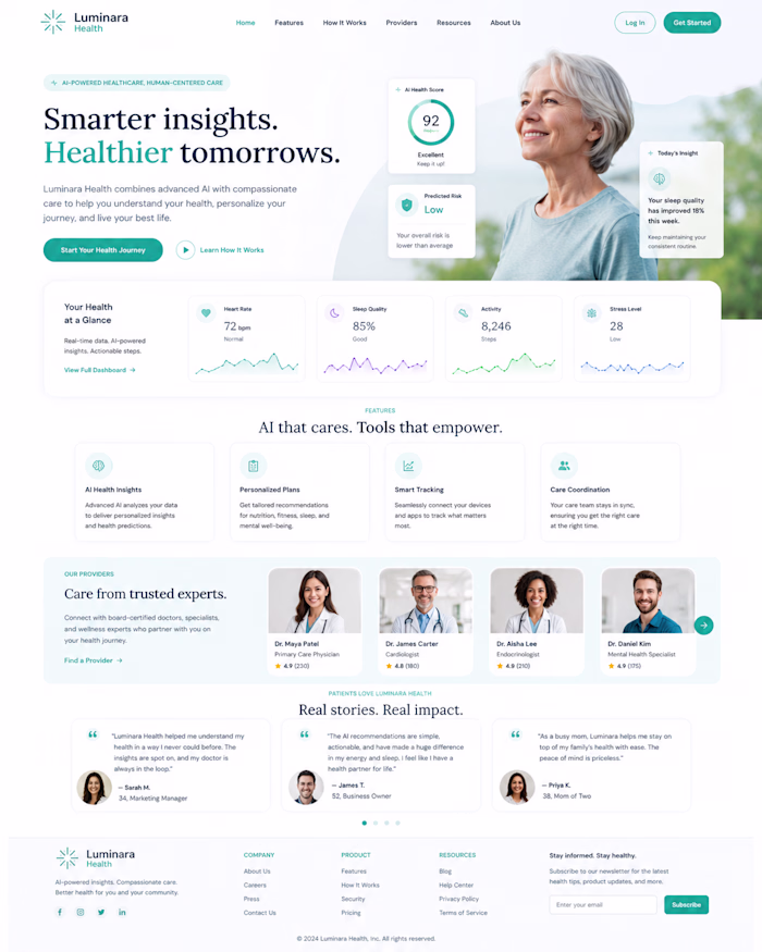 Health Platform Website