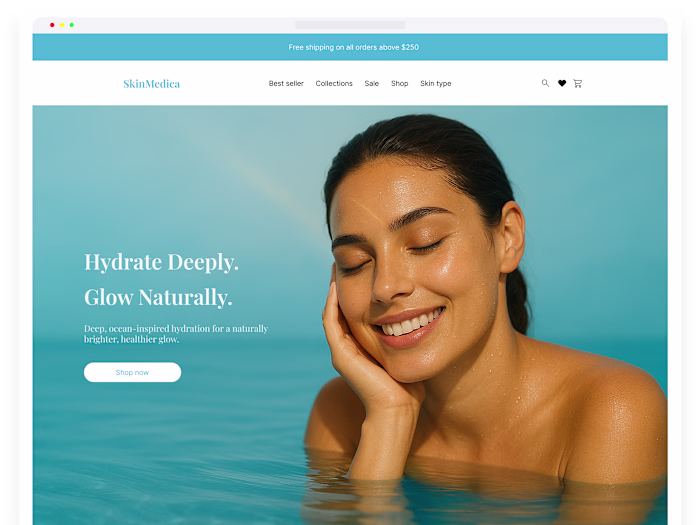 Premium Skincare E-commerce Website Design