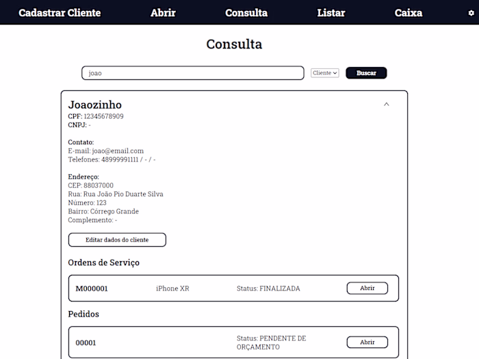 🧰 Web system for an electronics workshop