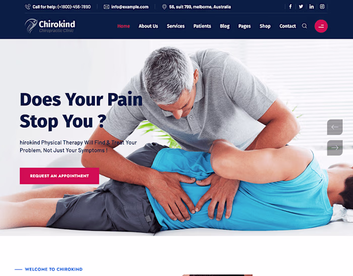 Responsive Chiropractor Medical Website Design