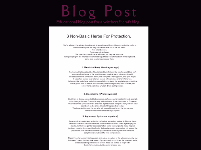 A fun, informational blog post