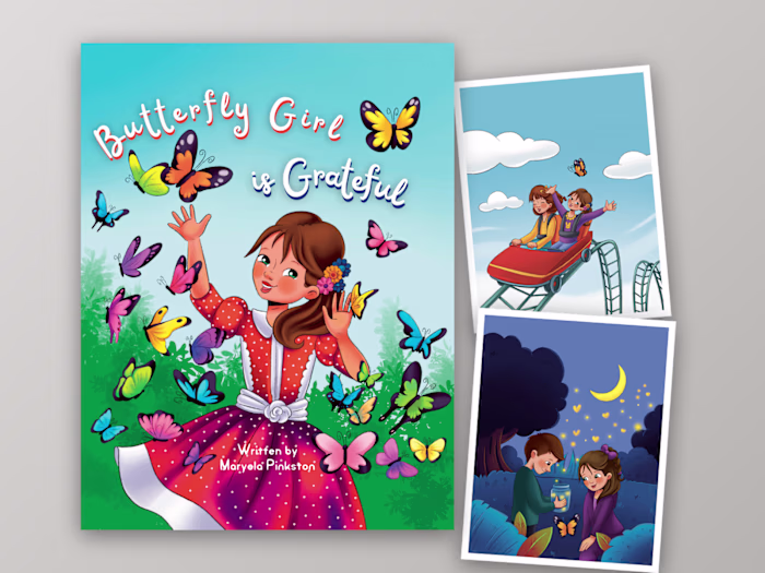Butterfly Girl is Grateful – Picture Book Illustration