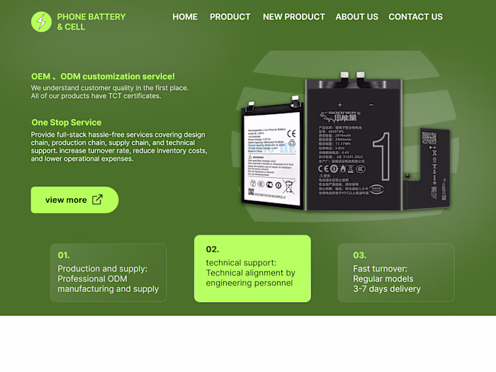 Battery ecommerce website design and develop .