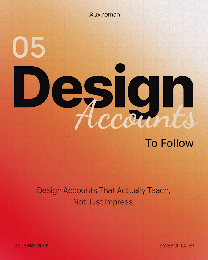 Disign Accounts you must follow