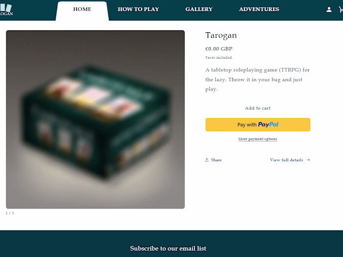 Tarogan | Shopify Based eCommerce Website