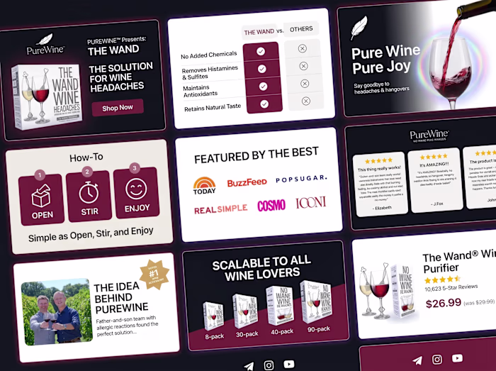 PureWine Campaign Page Design and Development