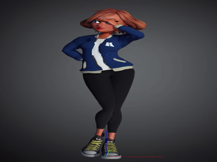 Creating a 3D Female Character Model for Animation and Gaming
